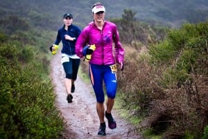 Stephanie Howe racing the TNF 50.