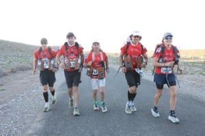 Team Born to Run in the Gobi Desert.