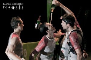 The Salomon France Team celebrate their victory.