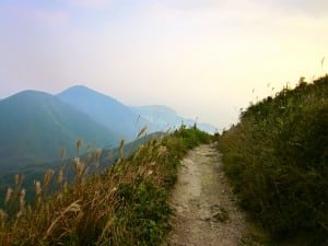 The “Twins” to the left and a typical Hong Kong trail.