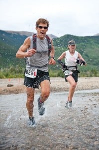 Karnazes and Cospolich running at last year's TransRockies