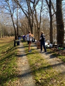 Trent Briney refueling at mile 38. Photo: Riddle family
