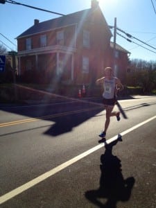 Trent cruising the roads with four miles left in the 2012 JFK 50 Mile. Photo: Riddle family