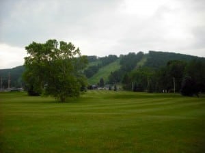 A laughably bucolic view of Tussey Mountain from near the start of the Rothrock Trail Challenge. The course does NOT look like this!