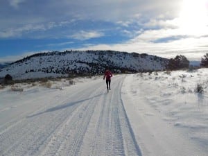 "I'm glad I'm on a groomed trail."