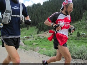 Nick Clark running out of Grouse Gulch