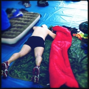 The author at the conclusion of this race (photo courtesy of Duncan Larkin).