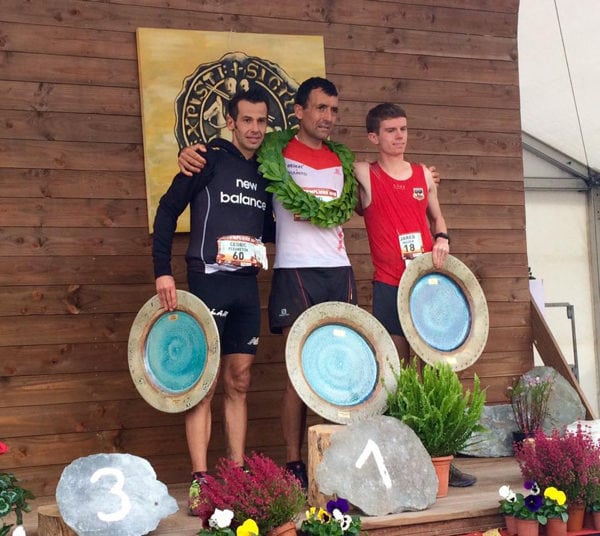 The 2016 Les Templiers men's podium. Photo: Festival des Templiers