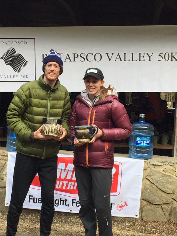 David McKay and Megan Digregorio, 2016 Patapsco Valley 50k champions. Photo: Patapsco Valley 50k
