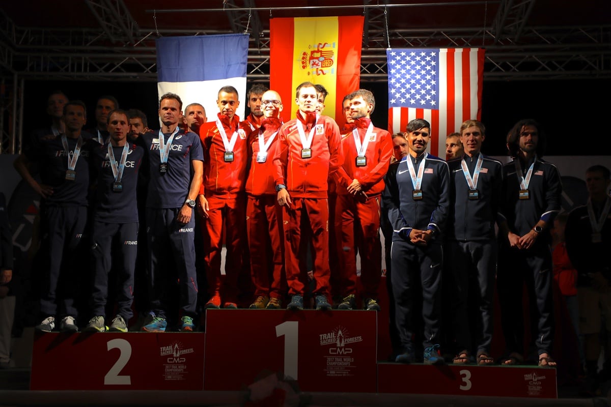 2017 Trail World Championships - men's team podium