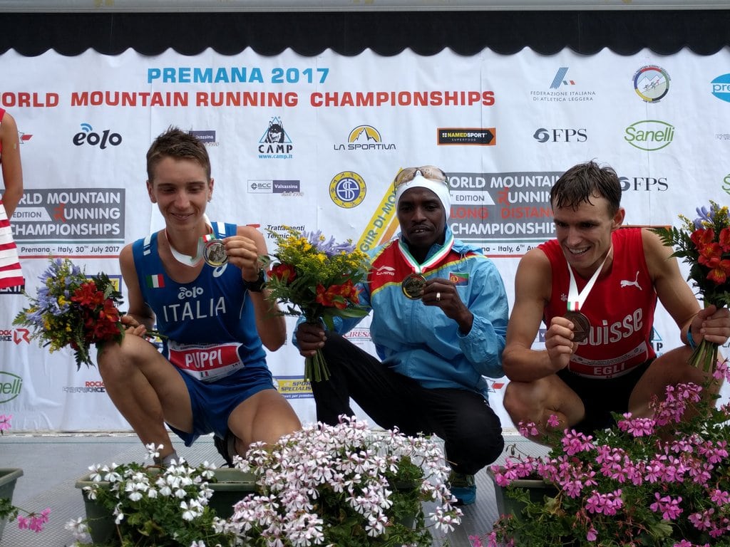2017 World Mountain Running Long Distance Championships mens podium