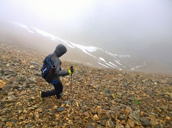 Andrew Hamilton on Mount Elbert during his record attempt. Photo: Charlie Nuttleman