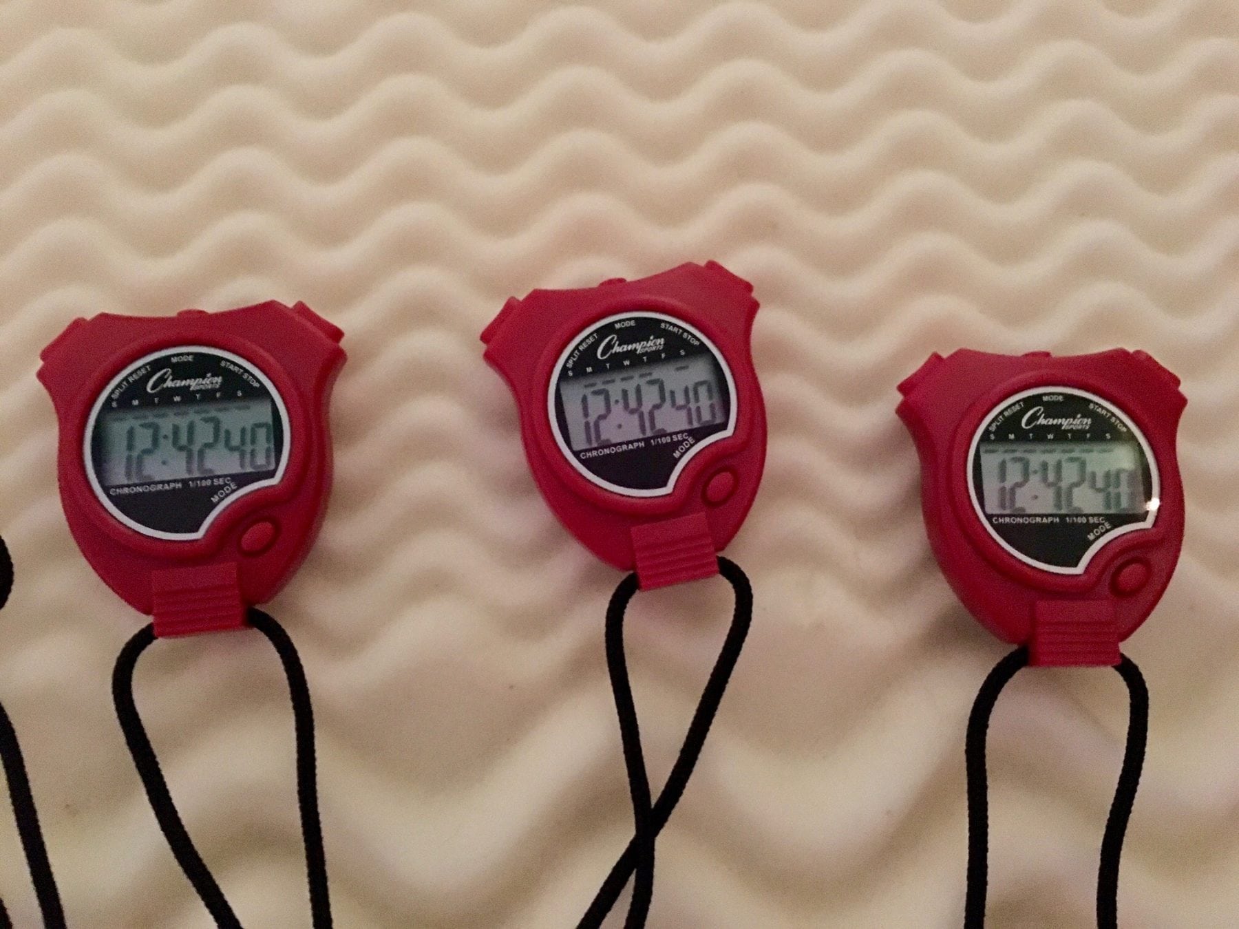 Back-up stopwatches for Camile Herron's 100-mile world record attempt - Conor Holt