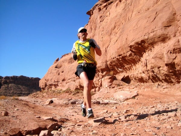 Bernie Boettcher about to pick up his first La Sportiva Mountain Cup points of the season. Bernie Boettcher 2012 Red Hot Moab