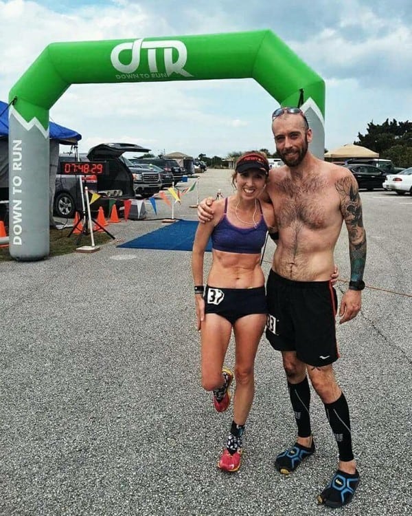Bren Tompkins and Sara Maltby at 2016 Fort Clinch 50 Mile champions