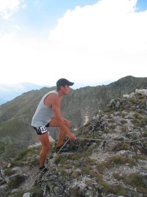 Sochi XC-skiing Olympian Andrey Gridin leading (and eventually winning) the 2013 Skyrun Maliovitsa. Photo: Georgi Radev
