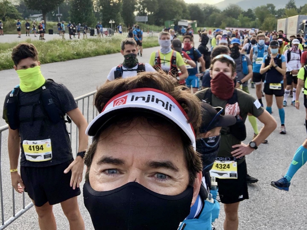 masks and small start waves - COVID-19 racing safety - Innsbruck Trail Marathon