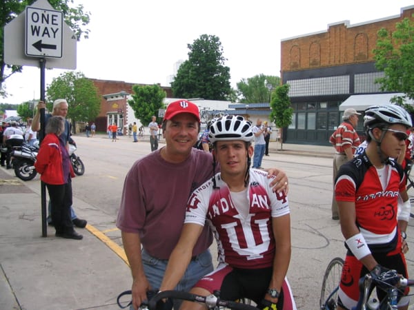Chris and his dad after the 2004 Collegiate Road Cycling Nationals. All photos courtesy of Chris Vargo unless noted.
