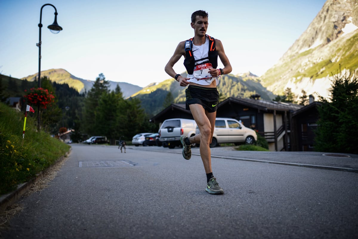 trail runners on road