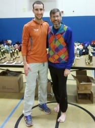 David Riddle with former course JFK course record holder Eric Clifton. David Riddle Eric Clifton 2011 JFK 50 mile
