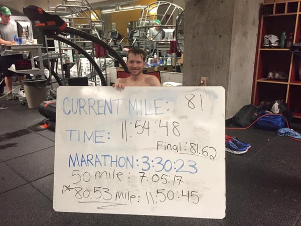 David Staley - 2015 12-hour treadmill world record