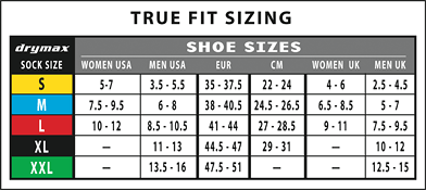 sock sizes chart