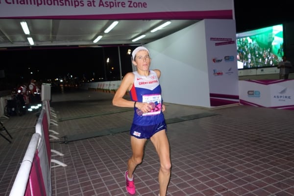 Ellie early in the IAU 100k World Championships. All photos: iRunFar/Bryon Powell