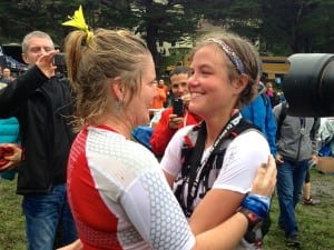 Emelie Forsberg - 2012 TNF EC 50 mile - Anna Frost and Emelie finish