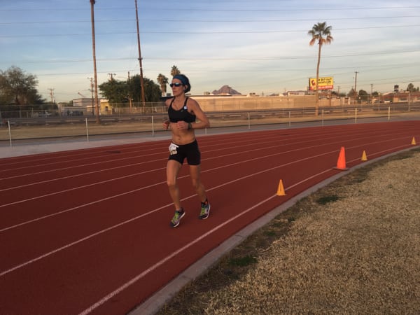 Gina Slaby - 100-mile world record - low light