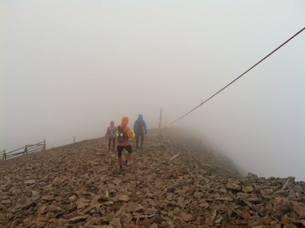 Helping mark course at The Rut 50k