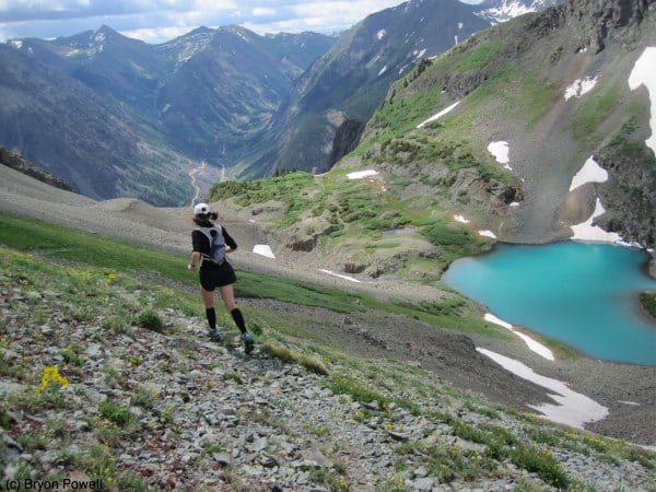 Descending above Hematite Lake. Hematite Lake San Juan Mountians