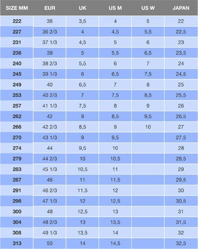 Altra Running Shoes Size Chart
