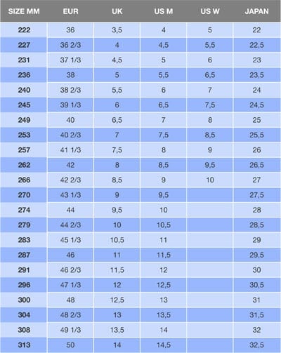 Salomon Vest Sizing Chart