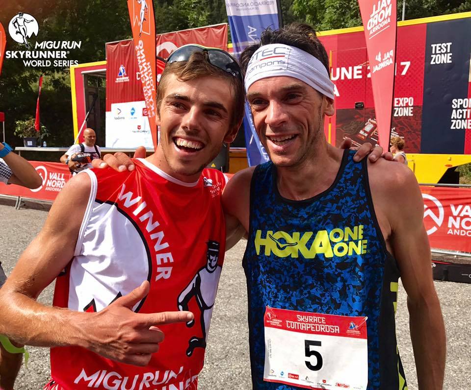 Jan Margarit and Marco De Gasperi - 2017 Skyrace Comapedrosa men's first and second places