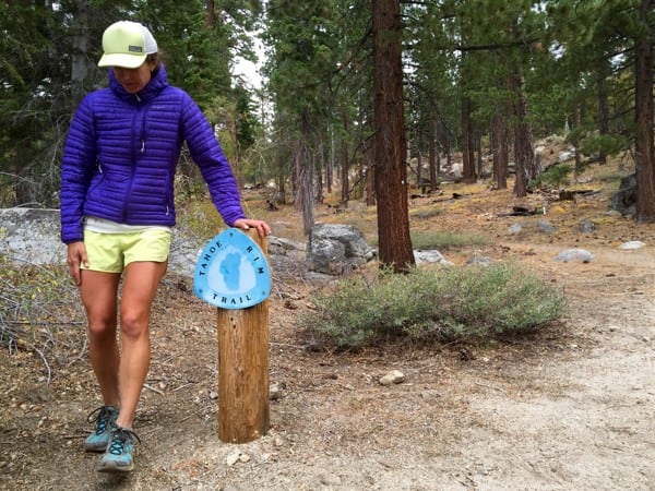 Krissy letting her new women's supported FKT on the Tahoe Rim Trail sink in. Photo: Gina Lucrezi