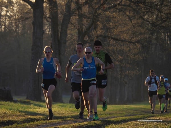 Lead men's pack - 2015 Rock the Ridge 50 Mile Challenge