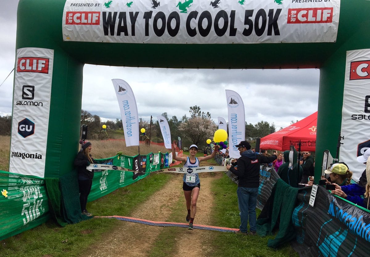Megan Roche - 2017 Way Too Cool 50k champion