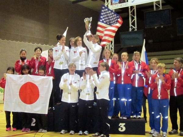 Meghan proudly holding the 2012 IAU 100k World Championship women's team trophy. Meghan Arbogast - 2012 IAU 100k World Championship