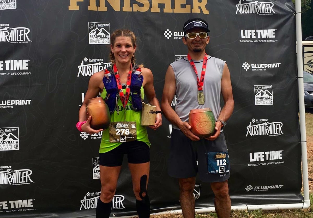 Michele Yates and Wesley Sandoval - 2017 Rattler Races Run-Bike champions