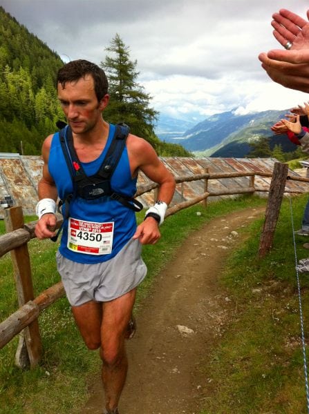 Mike Wolfe in fourth place entering Forclaz late in the race. Mike Wolfe 2010 UTMB Forclaz