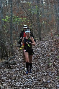 Katie DeSplinter runs the Ozark Trail 100. Photo: Chris Wristen