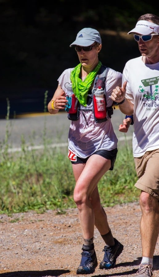 Pam Smith - 2013 Western States 100 - into Foresthill still wet