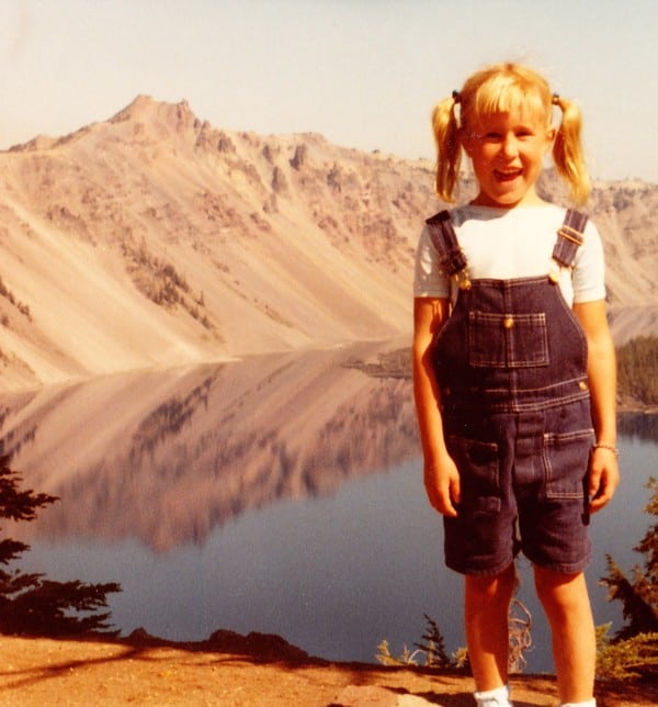 Pam Smith at Crater Lake as a child