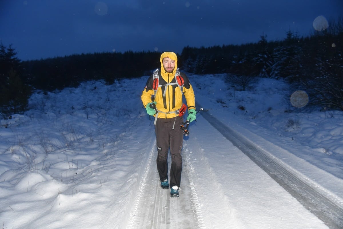 Pavel Paloncý during the 2018 Montane Spine Race