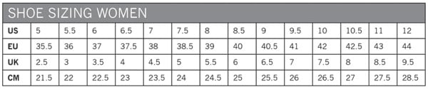 pearl izumi shoe sizing