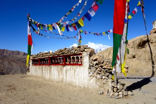 Prayer flags and mani wheels - 2015 Mustang Trail Race