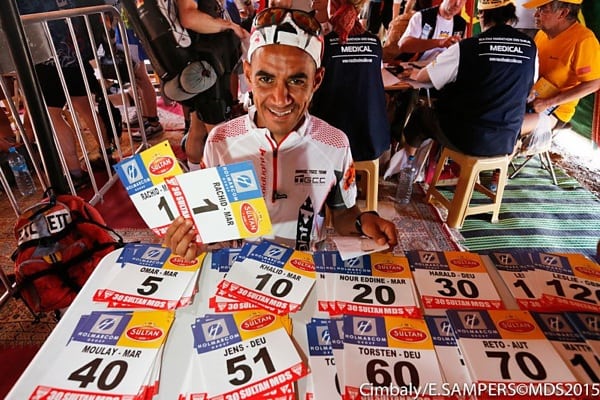 Rachid El Morabity - 2015 Marathon des Sables - pre-race bivouac