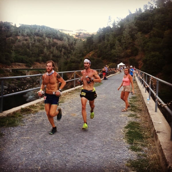 Timothy Olson - Dominic Grossman - 2013 Western States 100 - No Hand Bridge
