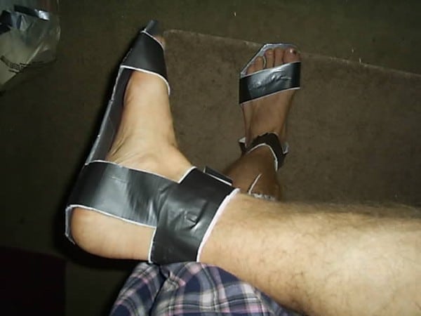 Todd Ragsdale's duct tape shoes