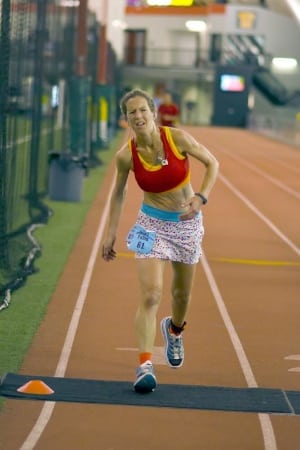Traci Falbo listing near the end of her effort. Photo: JeffGenovaPhotography